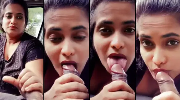 Desi Bhabhi Blowjob in Car Sucking his Huge Dick Full Video