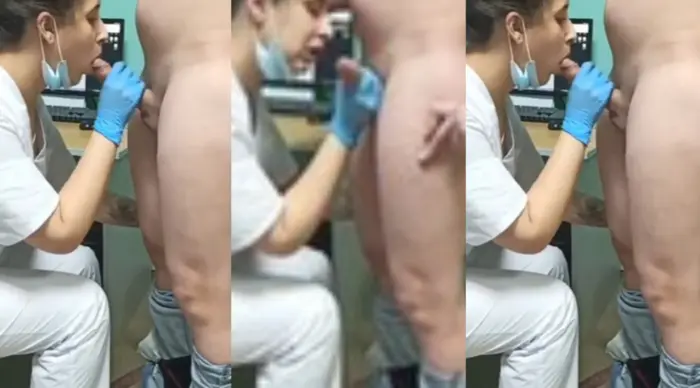 Cute Nurse Blowjob to Doctor in Hospital HD Video